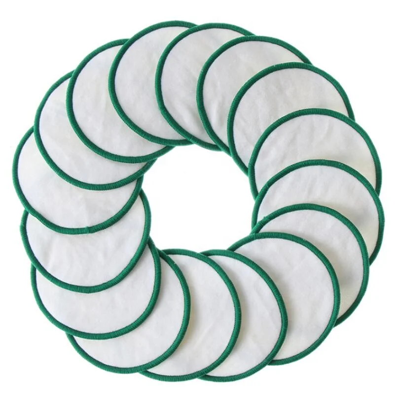 Цветные бамбуковые круглые подушечки для снятия макияжа с мешками из переработанного хлопка