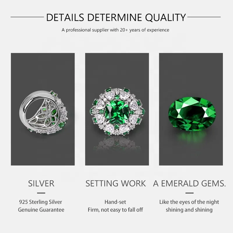 DiamondStar Emerald engagement ring White Gold Gemstone Rings emerald cut moissanite ring lab grown ruby