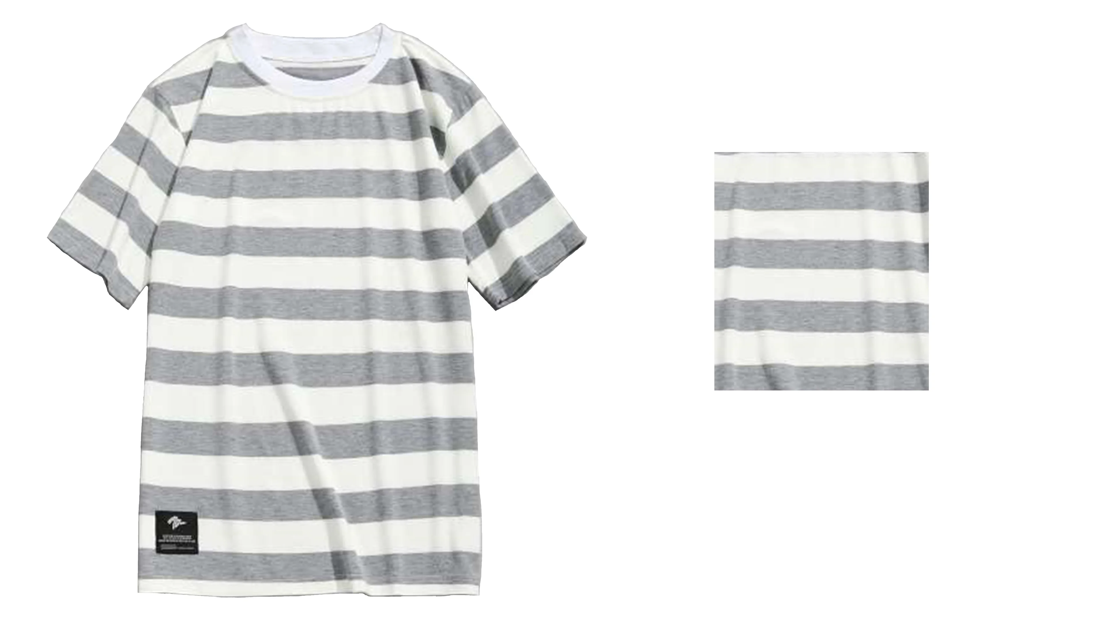 Superior quality customized grey color mens stripe t shirt crew neck short sleeve casual summer Essential mens tee shirt