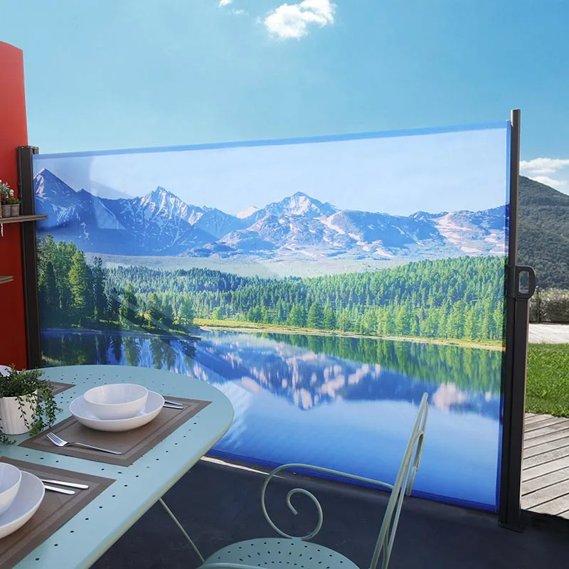 Factory directly polyester fabric steel tube adjustable sun patio awning