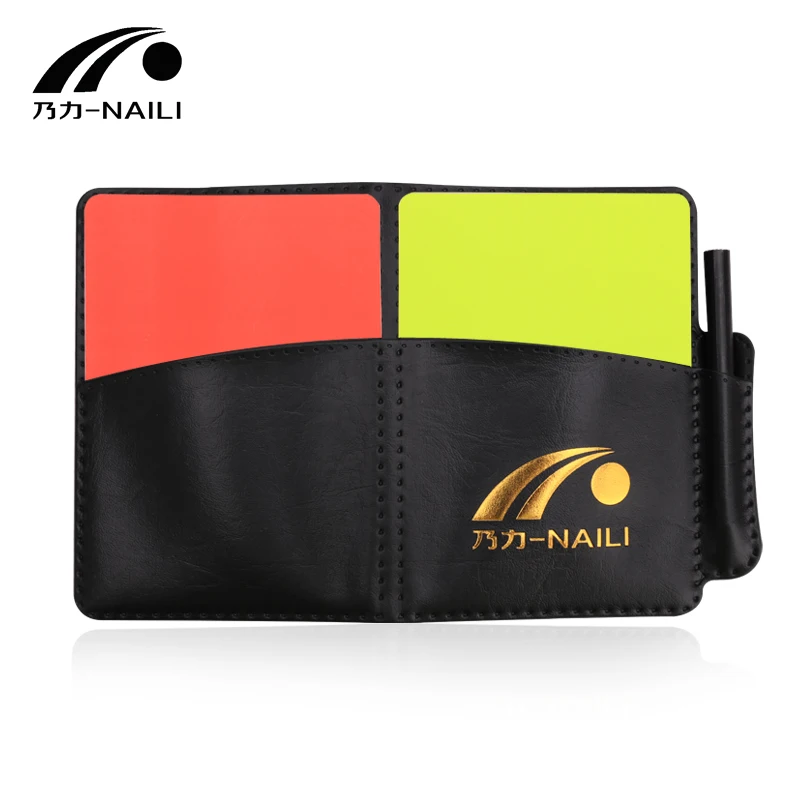 Factory Football extra thick red and Yellow card record book Football match training referee kit with pencil in case