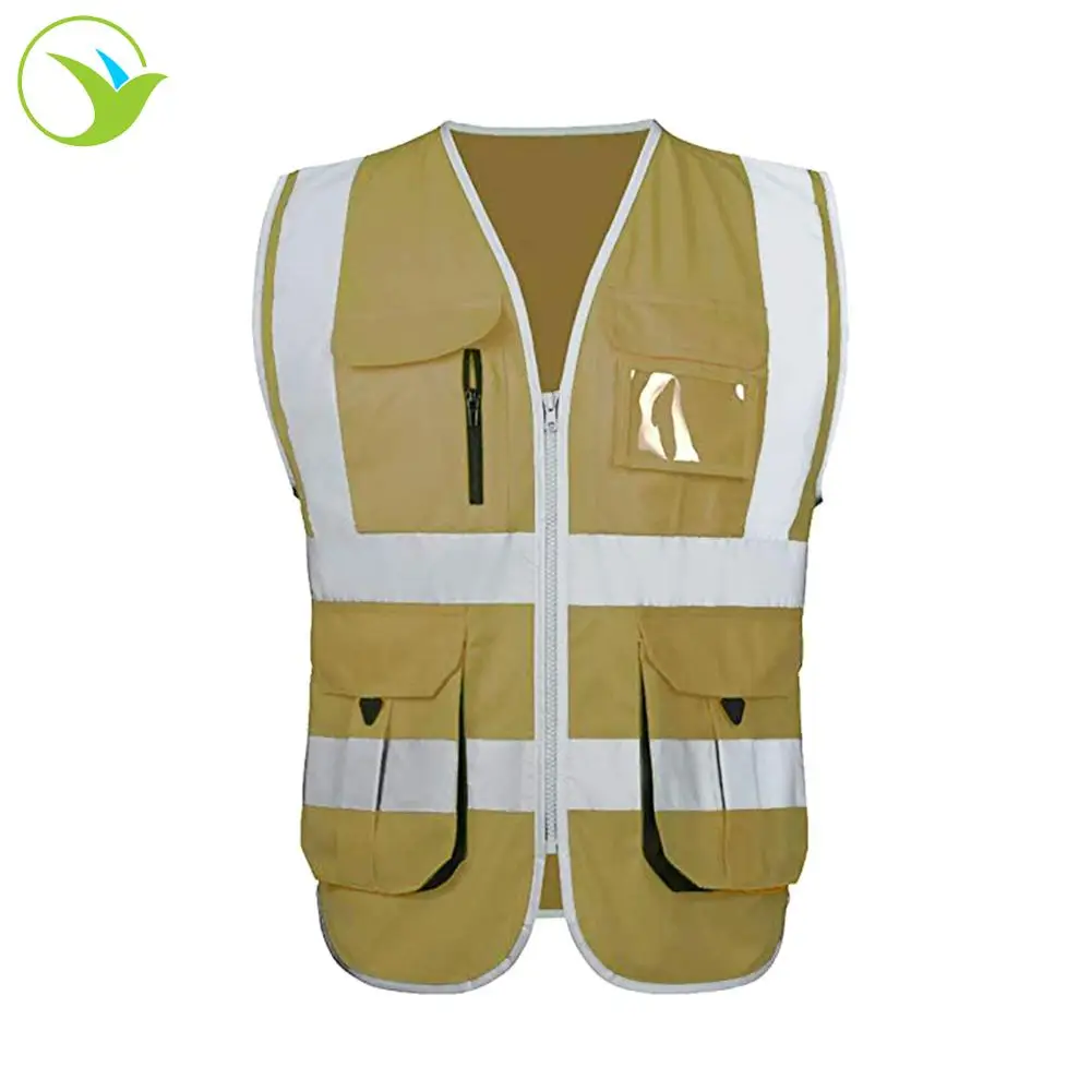 
Airport High Visibility Reflective Safety Vest Custom American Style Class 2 Rv009 100% Cotton 