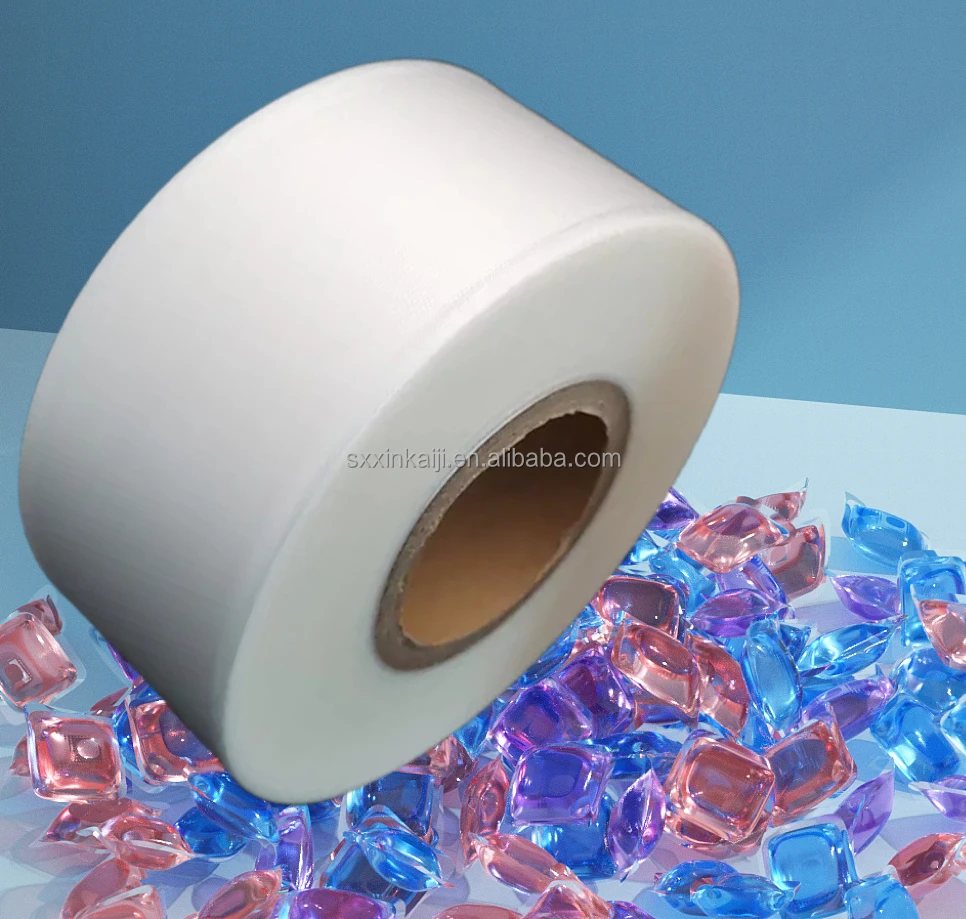 OEM Stretch Wrap Cold Liquid Water Soluble Film for Packing Laundry Pods Soft Transparent Customized Box Picture Item Mic Color
