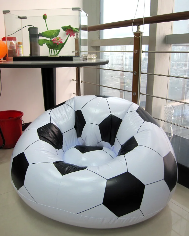 
Hot sale football design inflatable sofa PVC seat air sofa bed Wholesale Phthalate free football inflatable sofa/ air chair 