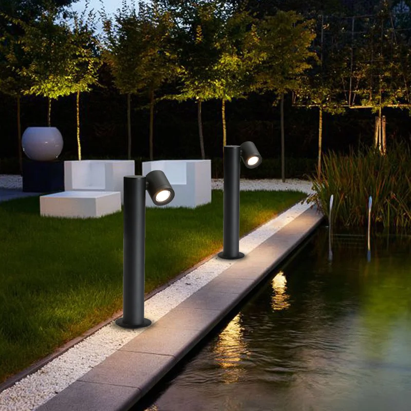 Modern style Ip65 Waterproof 10w 12w outdoor lighting Decorative Aluminum Garden Column lights  Led Lamp