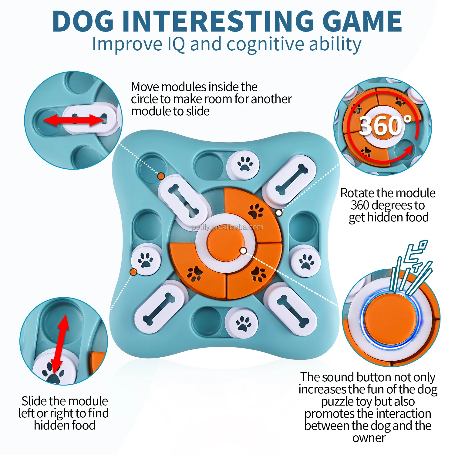 Intelligent Remote Control Pet Puzzle Feeding Toy Fun Brain-Stimulating  Puzzle Dog Toys