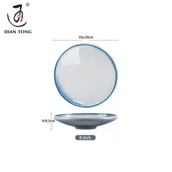 Factory price restaurant 8/10/12 inch 100% melamine round plates round melamine dish