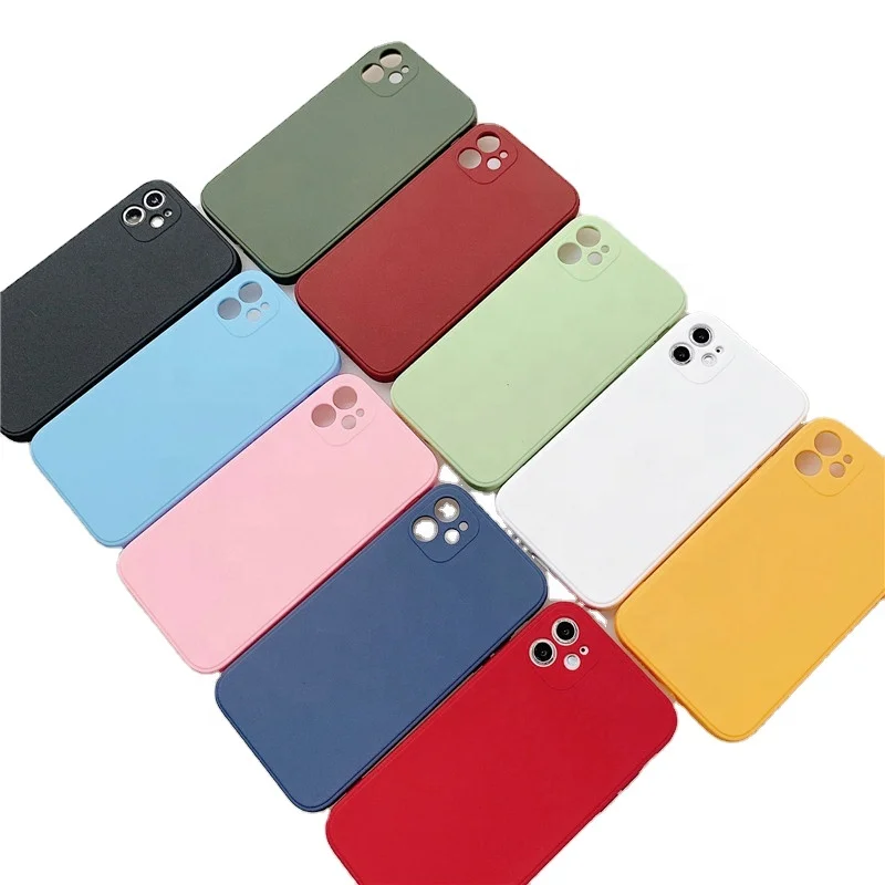 Phone Case  2021 Soft Silicone Shockproof Back Cover Universal For iPhone 12 11 phone case Promotion Gifts