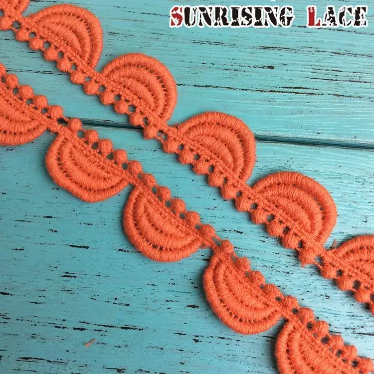 Huge stock Golden Chemical Polyester Wholesale Lace Trim