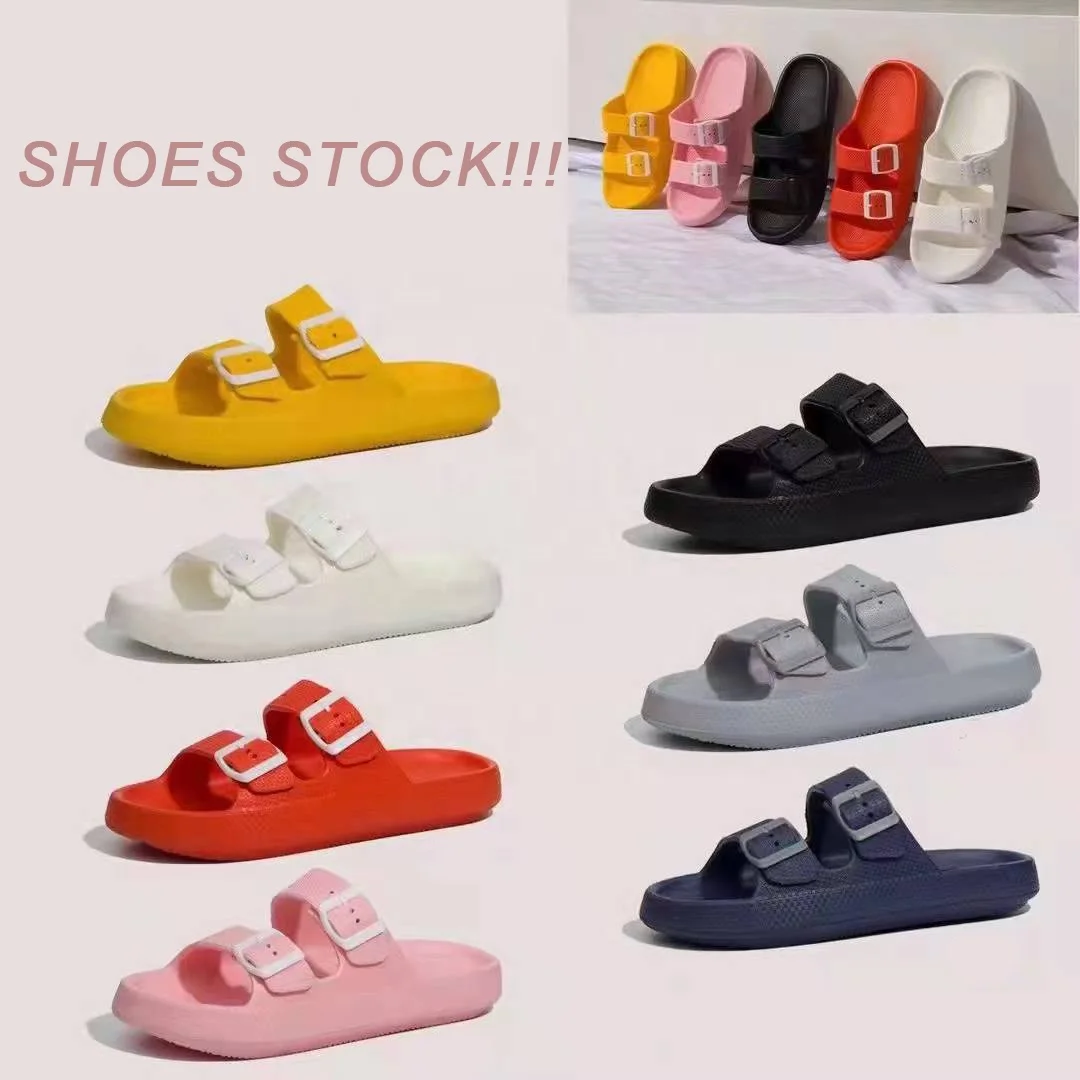 Shoes Stock Women Bubble Slippers Light Weight EVA Double Strap Shoes Summer High Heels Clogs Sandals