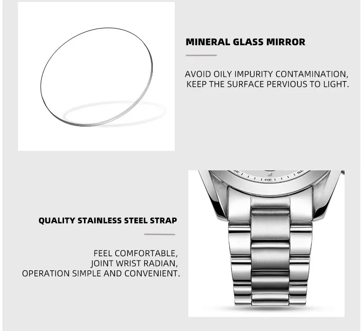 Newest Fashion Luxury Japanese Movement Stainless Steel Waterproof Quartz Wristwatches Watches