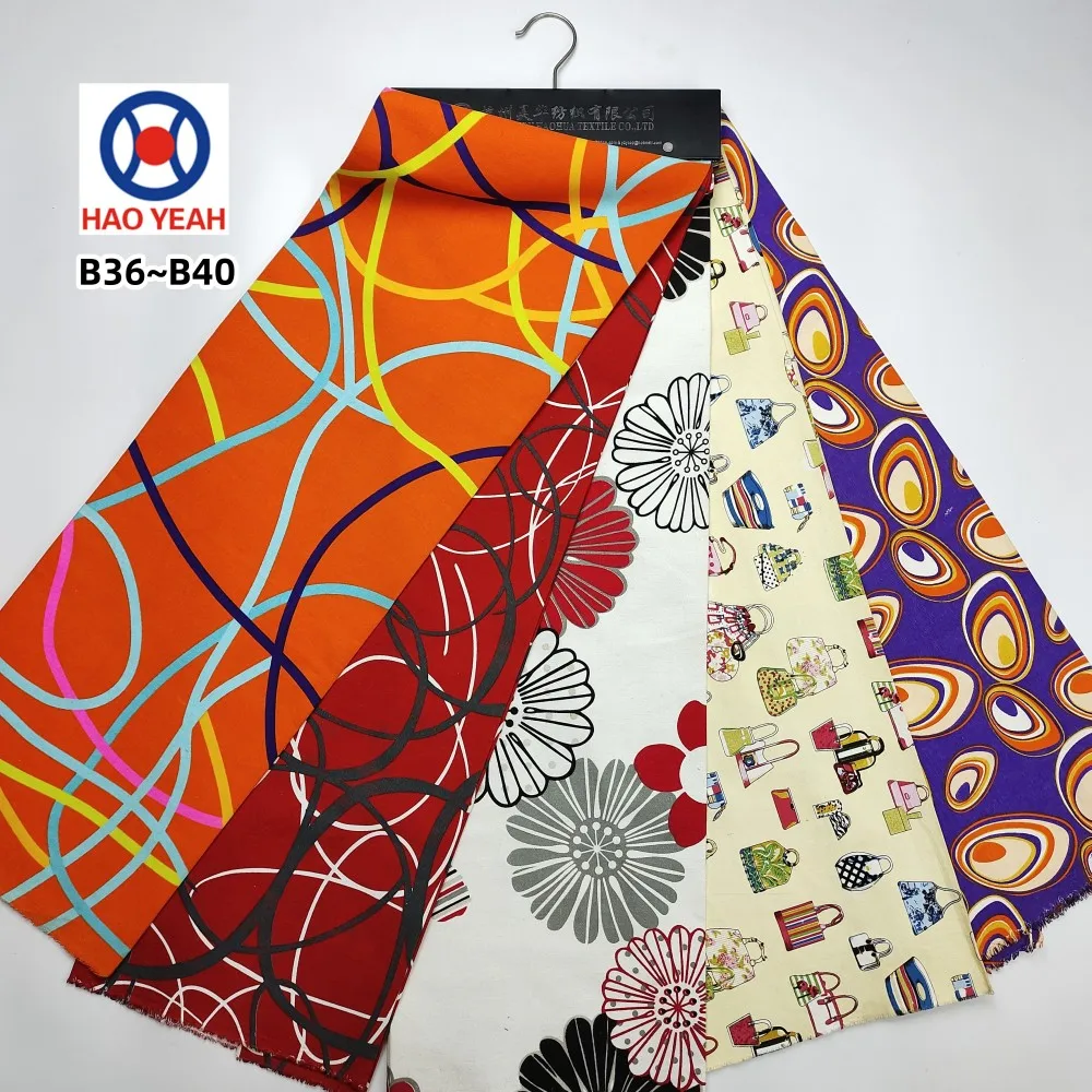 Professional digital printing polyester / cotton woven printed canvas fabric suitable for tent tablecloth and bag making