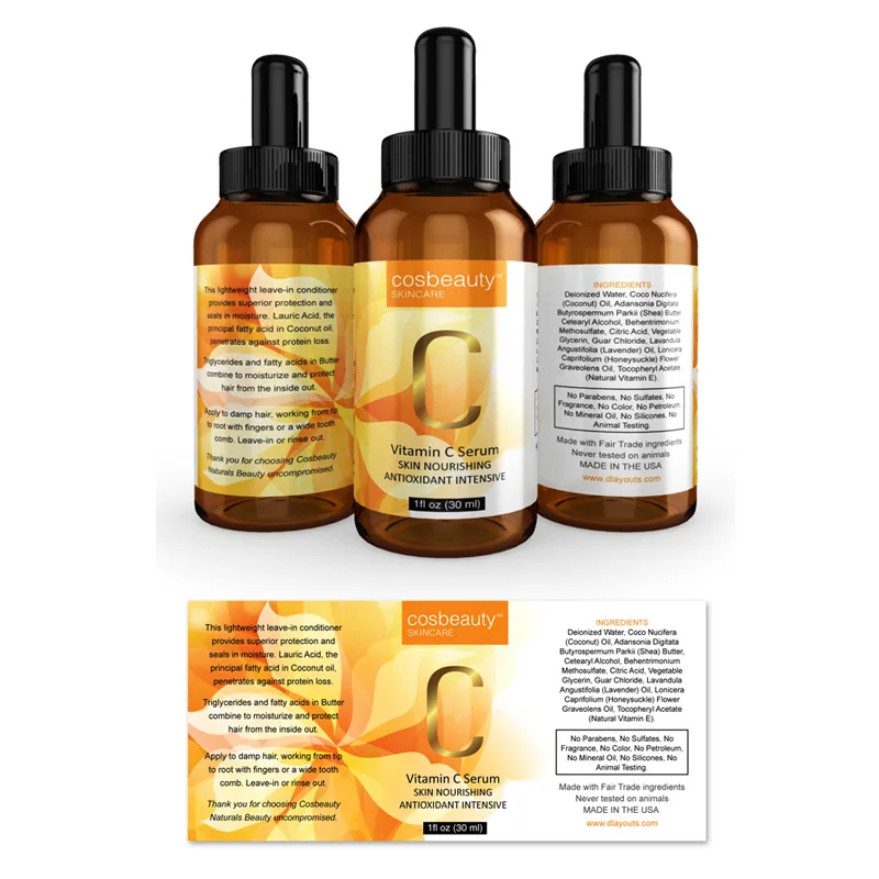 Пользовательские печатные витамины бутылки этикетки