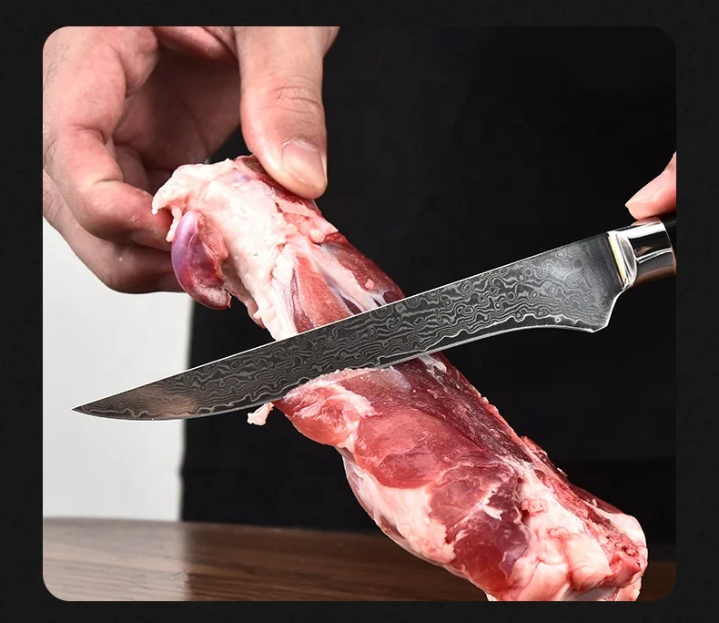 Рукоятка из дамасской стали G10 поварской Чоппер универсальный нож для очистки овощей кухонные Дамасские Ножи