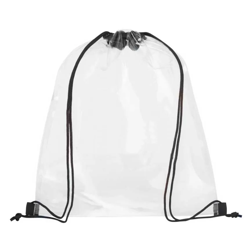Прозрачные сумки из ПВХ для спортзала и стадиона водонепроницаемый пляжный рюкзак прозрачного на шнурке