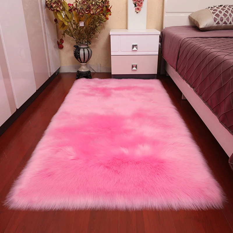 Home Decor Area Rugs Thick Faux Fur Carpet for Living Room Plush Rug Child Bedroom Fluffy Floor Carpets  Soft Velvet Mat