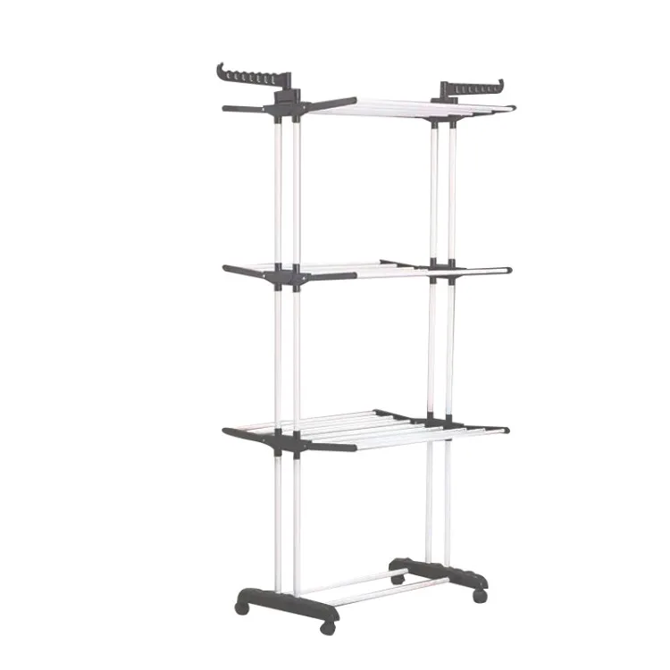 Winged Foldable 3 Layers Clotheslines Stand Drying Rack Laundry 3.8kg Towel