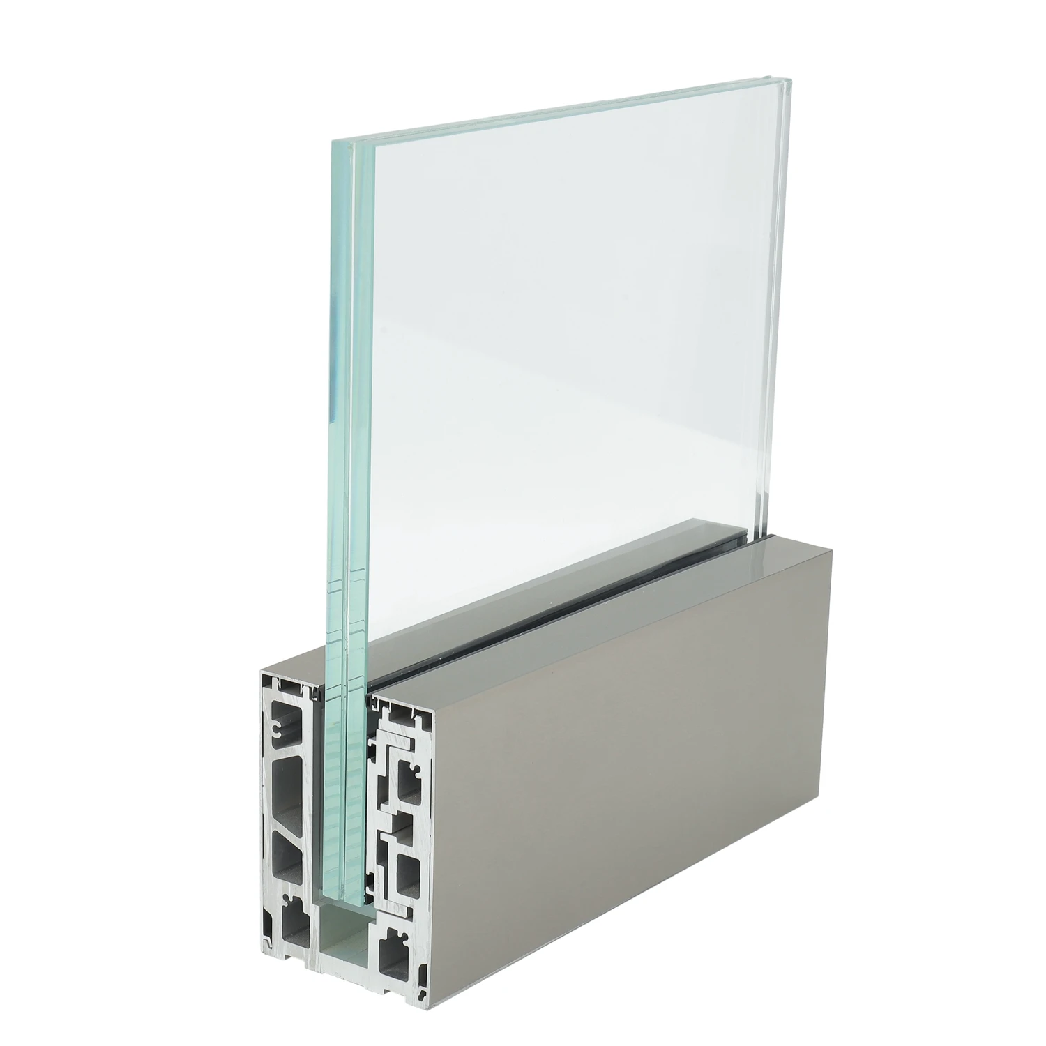 Full Glass Balcony Design Aluminum U Channel Frameless Glass Railing For Balcony