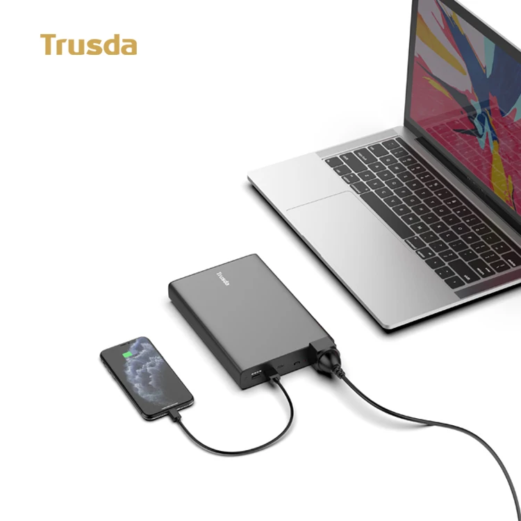 
2021 Portable 110-220V ac power station 100w AC output 26800mah power bank for laptops 
