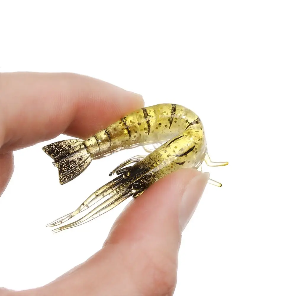 Factory Price Custom 6g 9cm Soft Swin Bait Luminous Silicone Fishing Bait Bionic Shrimp Lures