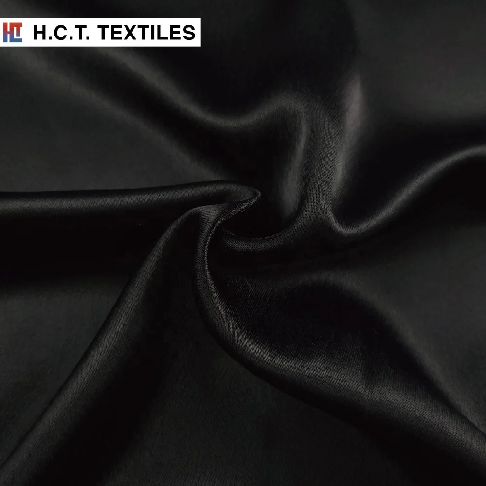 Fluid Silky Luxury black cool touch 145g  nylon rayon blend fabrics for dress skirt