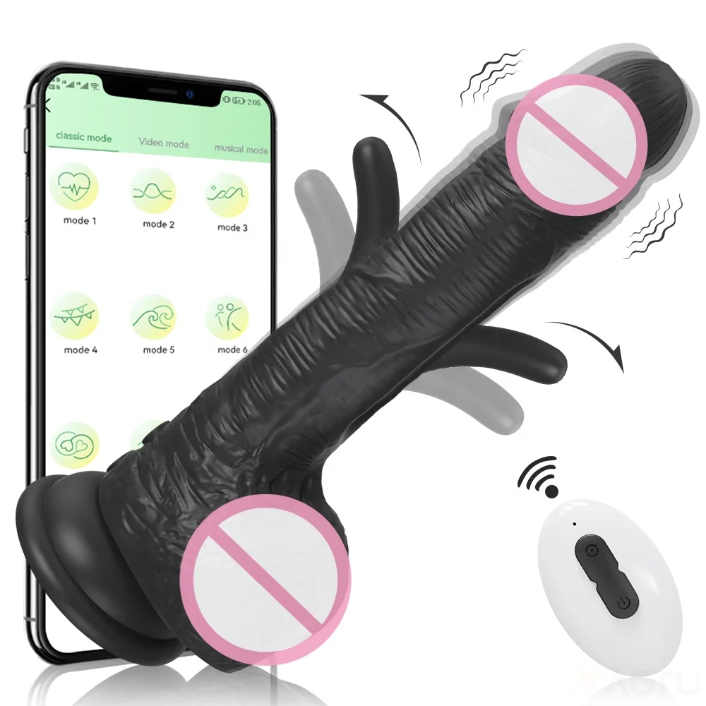 Factory Wholesale APP Remote Control 2 in 1 Patting Liquid Silicone Dildos Vibrator Sex Toys for Women Masturbators Adult Toy