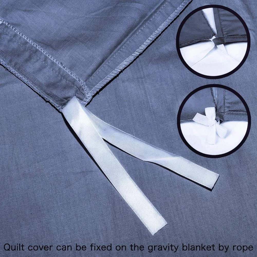 100% Cotton custom blue color duvet cover for weight blanket