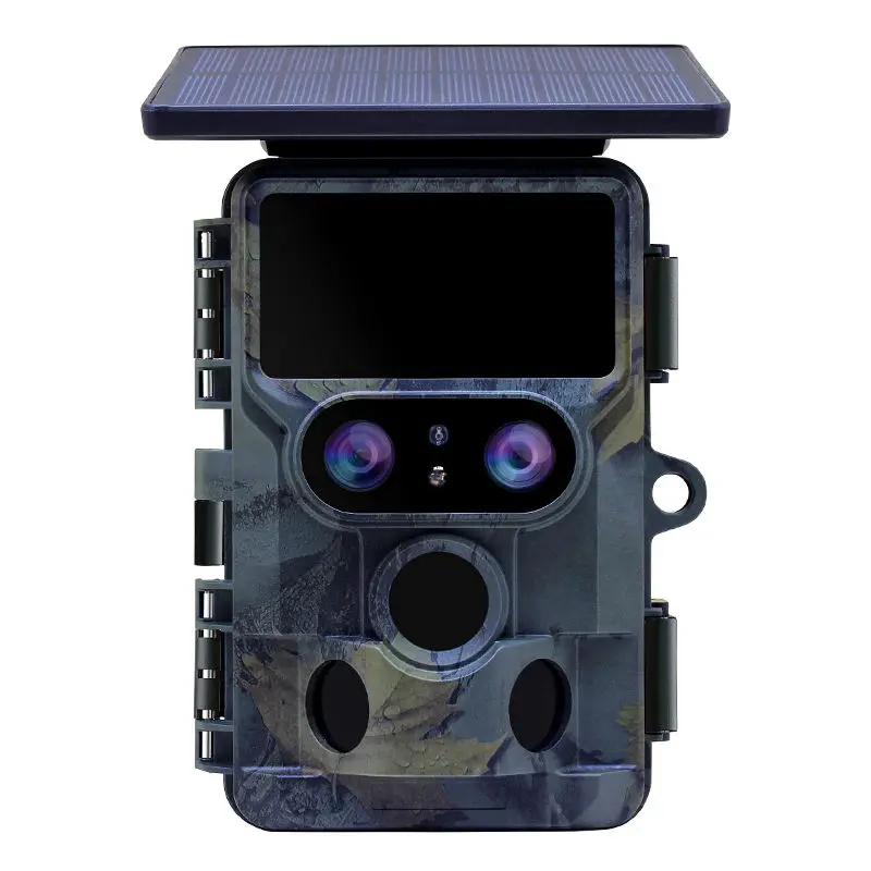 4k 60mp Wifi Solar Powered Wild Trail Camera Traps With 850nm Leds 65ft Detection Range Hunting Camera