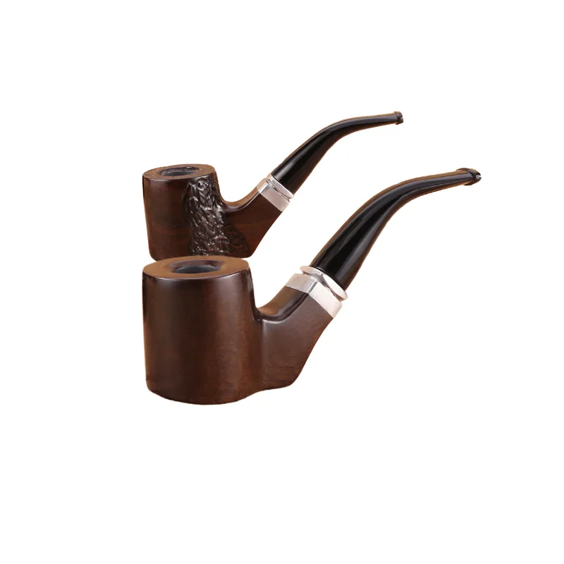High-quality Ebony Wood Smoking Pipe Cigar Tobacco Pipe for Cigar Tobacco Gift Box