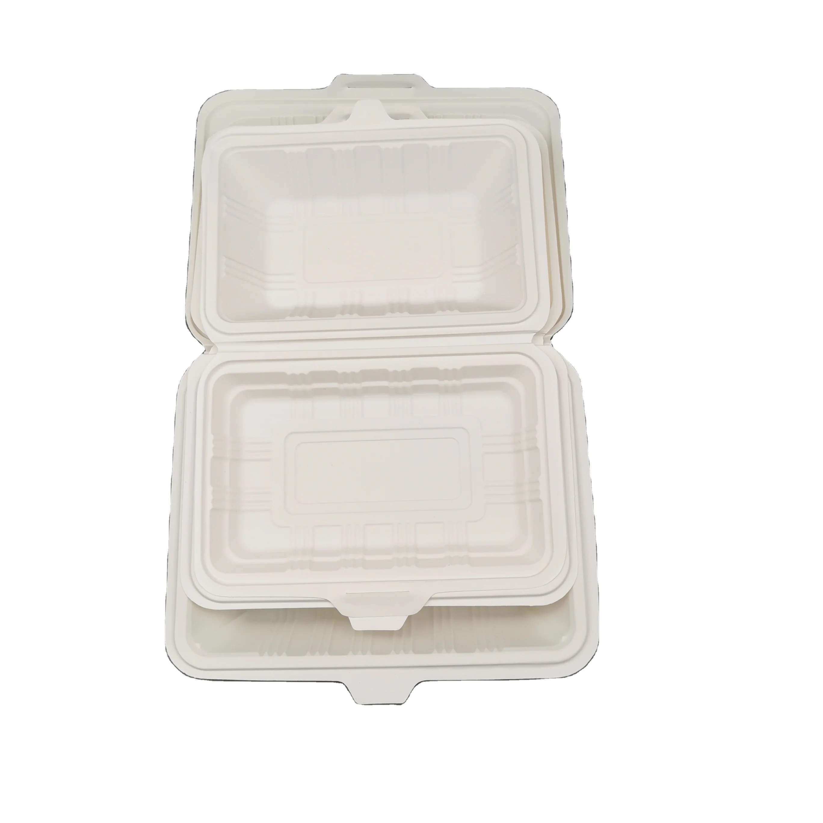 
Biodegradable Cornstarch Food Container Sets Eco Friendly Food Packaging Clamshell Containers 