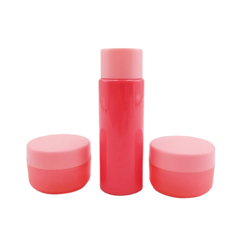 L 60ml plastic empty bottles for cosmetic liquid lotion and skin care bottles and 10g jars luxury cosmetic bottle and jars