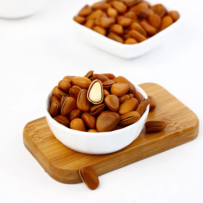 Hot open pine nuts original package big red pine nuts, reasonable price