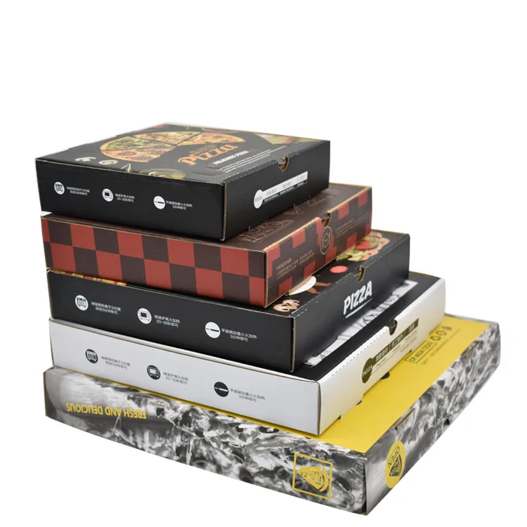 E Flute Custom Printed Pizza Box Recyclable Corrugated Box