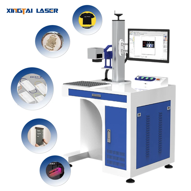 100w 60w 30w co2 galvo automatic laptop keyboard laser engraving marking laser coding marking printing machine