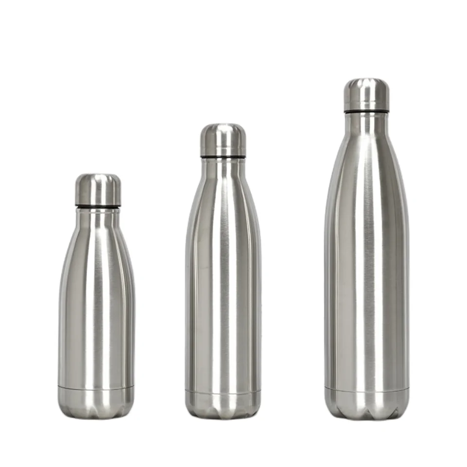 Outdoor portable Single wall coke bottle stainless steel Sports water bottles 1000 ml