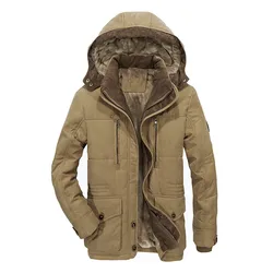 2022 fashion wholesale custom warm polar oversized big tall winter thick hoodie cotton windproof mens fleece jacket for men
