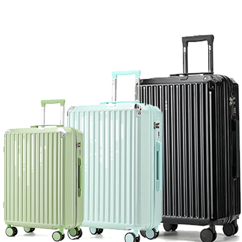 Cream Trolley Luggage Case Universal Wheels Combination Lock 20'Carry On Suitcase Luggage Sets