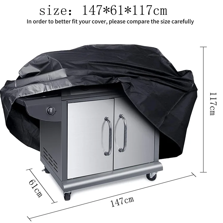 2024  high quality 210D oxfard fabric outdoor waterproof barbecue grill cover