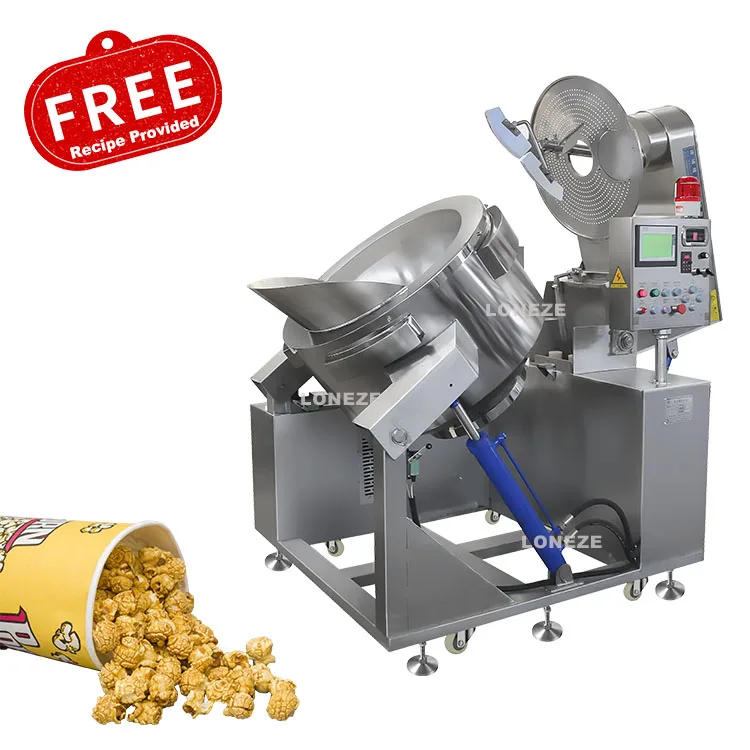 Cheap Price Caramel Electric Pop corn Machine Automatic Industrial Gas Popcorn Making Machine for Sale
