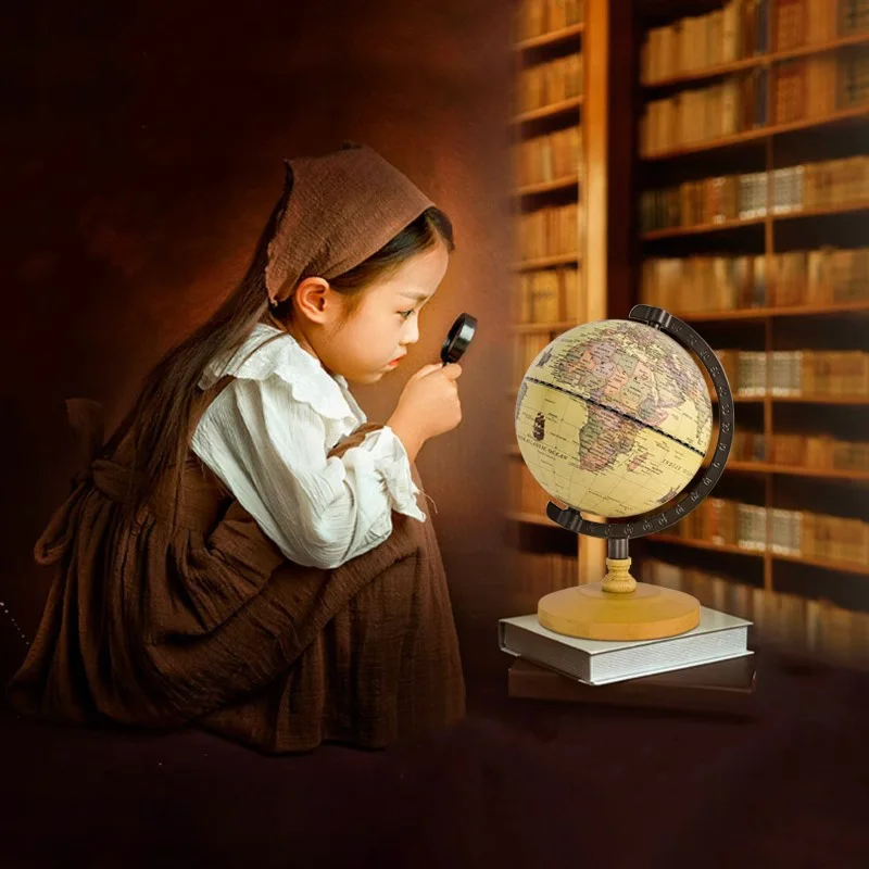 Home Decor Wooden Crafts Retro Globe Decoration English Globe European Style Home Office Furniture Accessories Gift Set