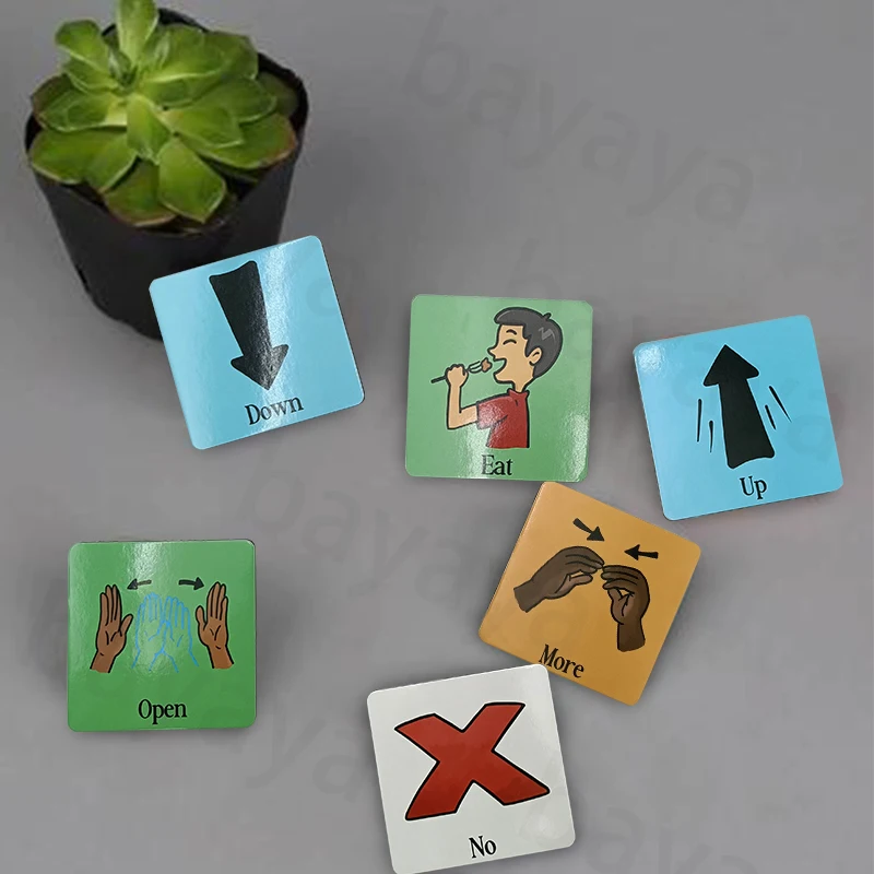 Custom 2-3MM Durable Rigid Unbreakable High Ouality Kids Educational Game Sight Words Refrigerator Magnet Flash CardsPrinting