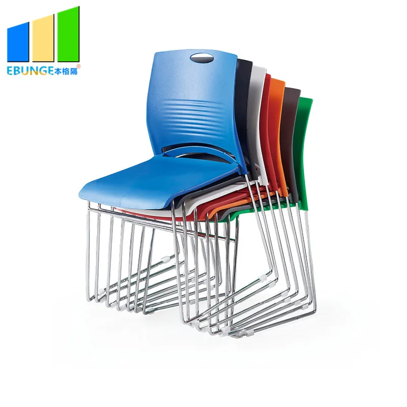 Office Visitor Chair Training Chairs Plastic Office Furniture Polypropylene PP Plastic Stackable Office Chair