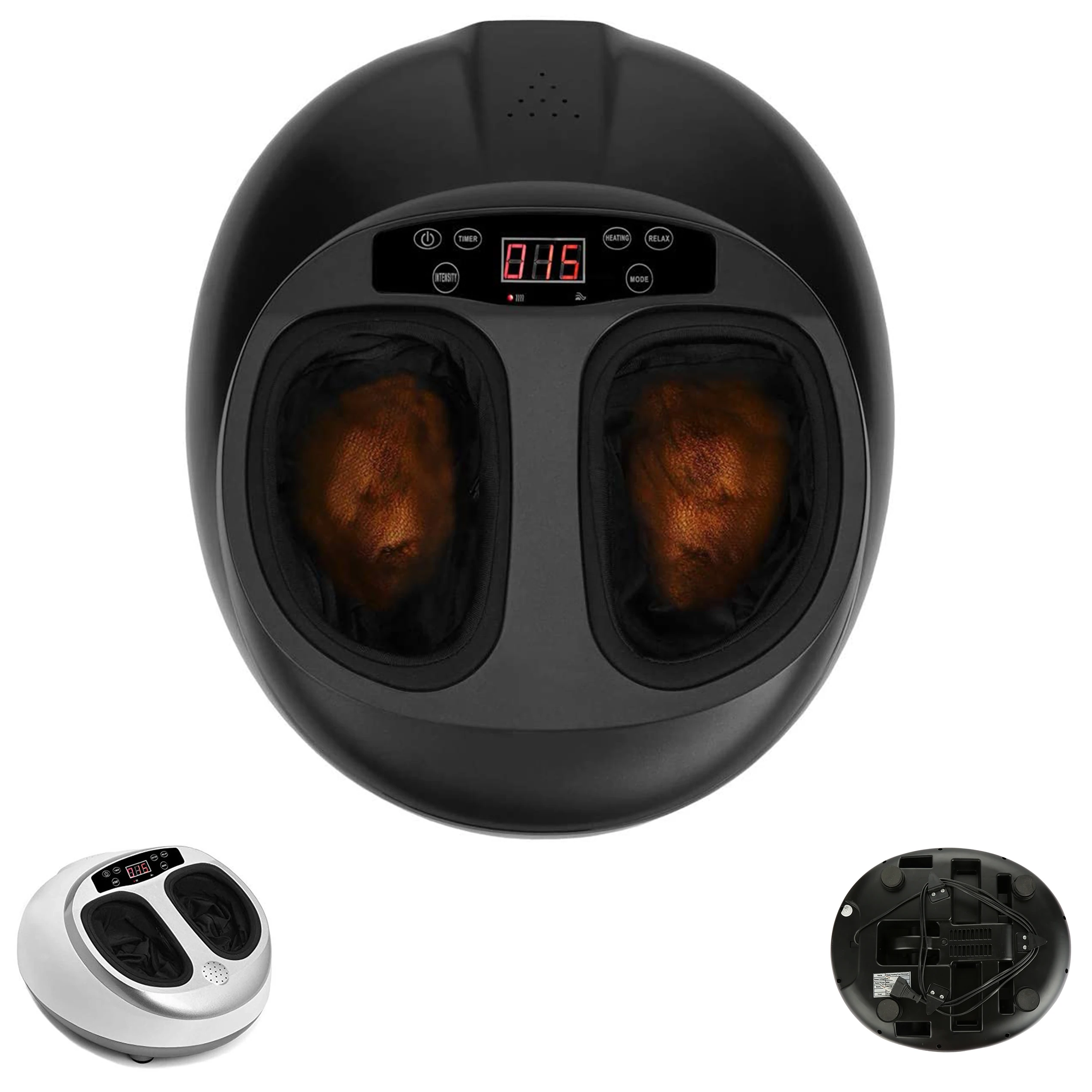 Blood Circulation Foot Massage Machine Shiatsu Deep Shiatsu Foot Massager with Heat Rolling and Air Compression for Home