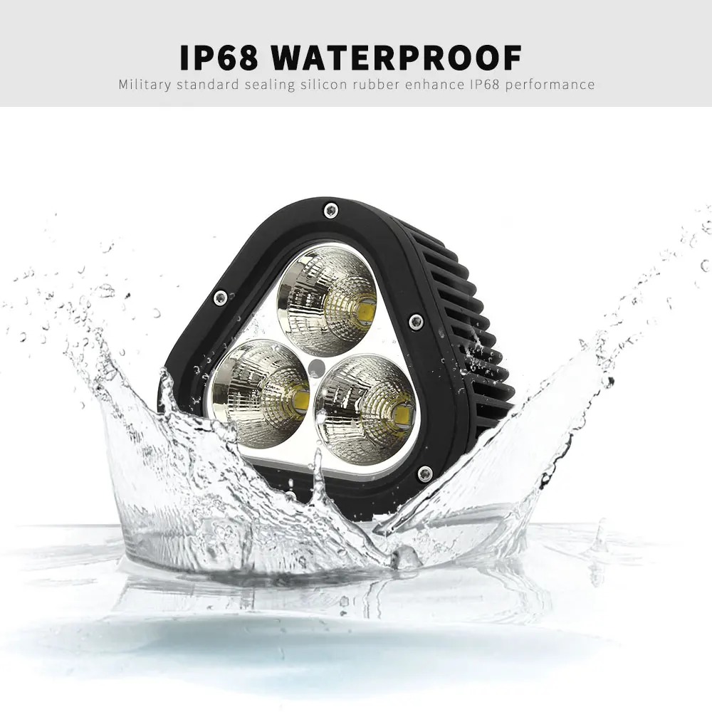 Far Range 4x4 White Amber Strobe Led Fog Light,Off Road Flodd Spot Beam 48w 3Inch 4inch Led Work Light