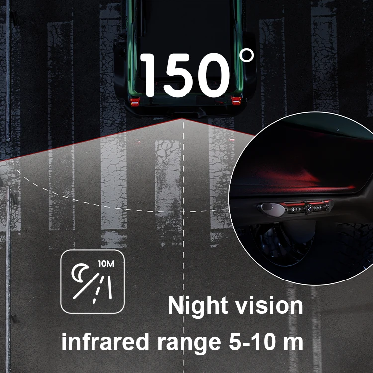 Wide-Angle 1/3 CCD IP69K Waterproof License Plate Camera 600TVL Night Vision Parking Sensor Reverse Car Camera