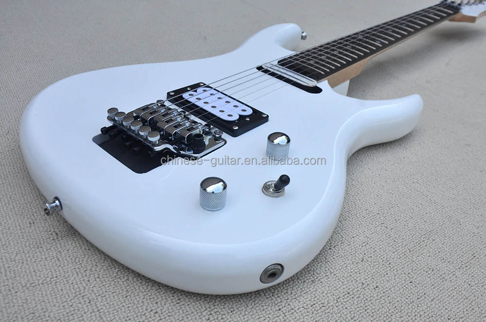 Flyoung Высококачественная белая электрическая гитара Floyd Rose Bridge из розового дерева