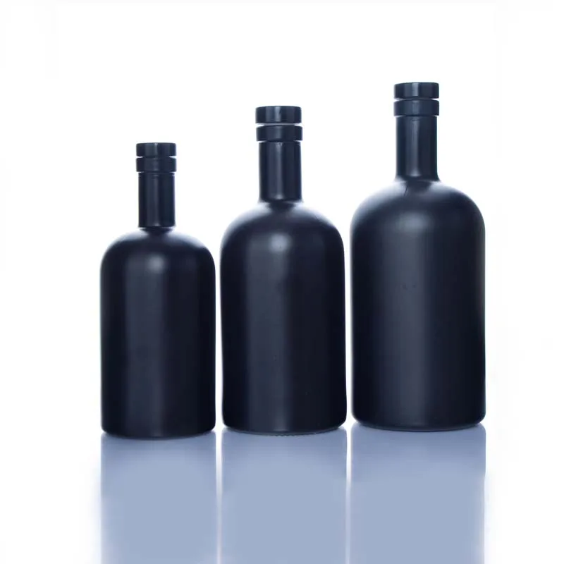 Wholesale Black  Clear 375ml 750ml Manufacturer Bulk Glass Wine Bottle