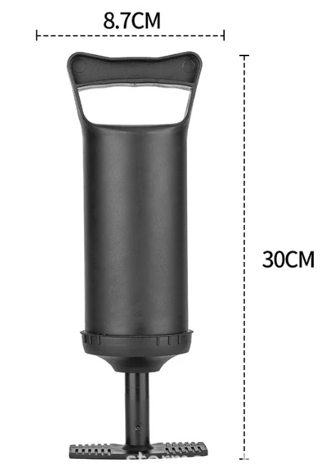 Plastic hand air pump for inflatable product with 3 connectors hand air pump for variable capacity tanks