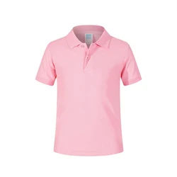 Custom Wholesale Primary School Uniform Designs Summer Printing White Blank Short Sleeve Polo Shirts For Kids