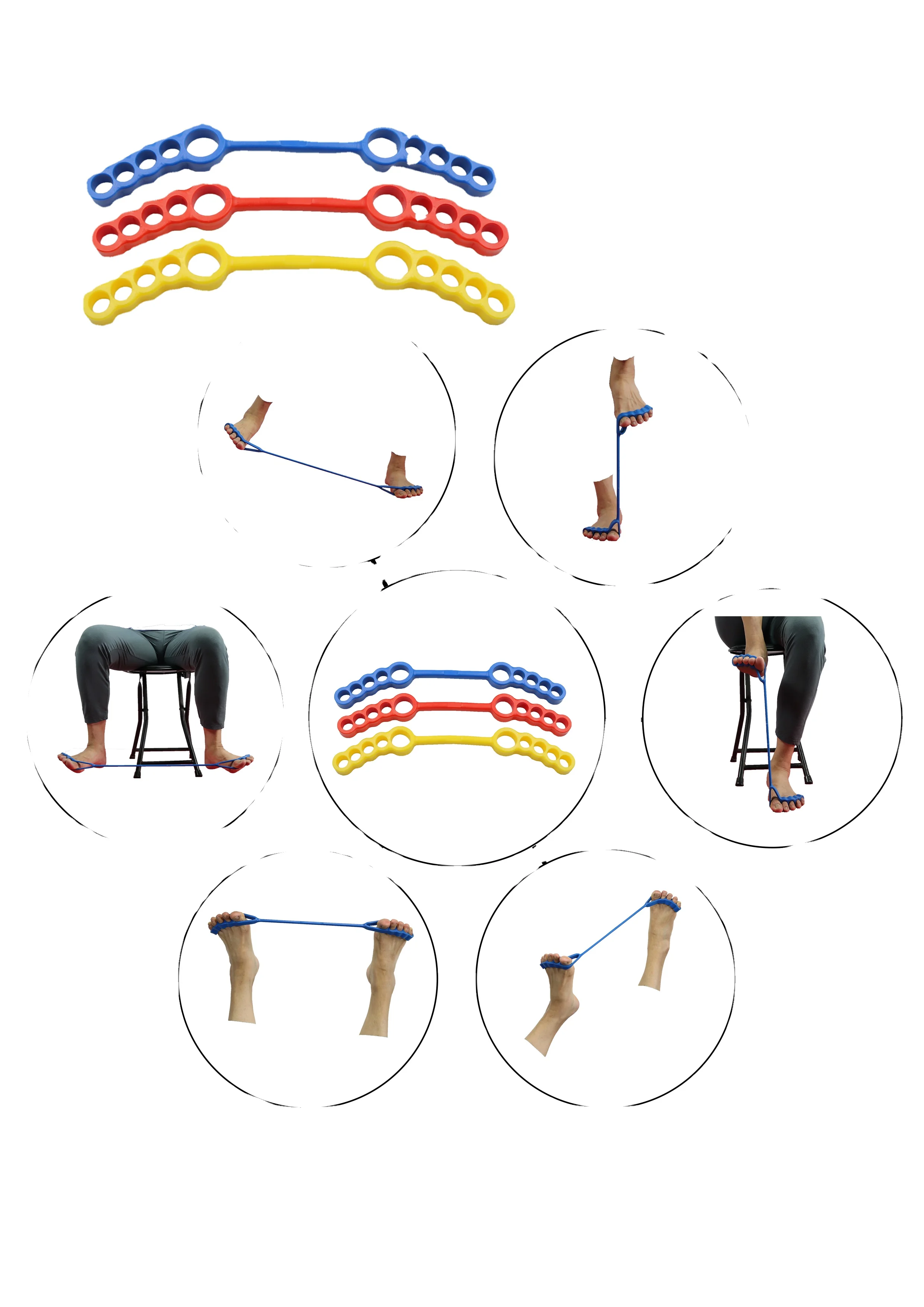 Toe Exerciser - 2 Feet Resistance Tube Separators
